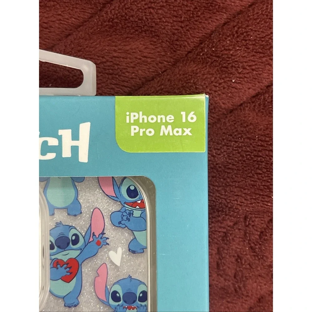 New Disney Stitch iPhone 16 pro max Phone Case‎ Valentine Day Gift hearts kisses
